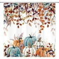 thumbnail image 1 of Fall Thanksgiving Pumpkin Shower Curtain Autumn Leaves With Pumpkins Farmhouse Curtain Maple Leaves Bathroom Accessories Botanical For Bathroom Curtain Liner Set Shower Curtain, 1 of 7