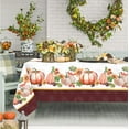 thumbnail image 1 of Fall Thanksgiving Pumpkin & Sunflower Tablecloth Waterproof Table Cover Party Holiday Decor 60x 84 Inch, 1 of 6