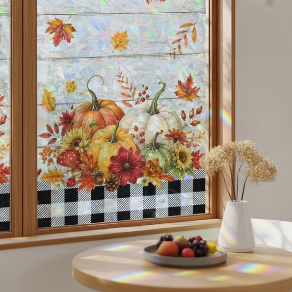 Fall Thanksgiving Pumpkin Window Privacy Film,Heat Control Sun Blocking ...