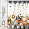 thumbnail image 1 of Fall Thanksgiving Shower Curtain 72x72 Inch Autumn Pumpkin, Harvest, Thanksgiving Bathroo Curtains Set with Hooks, 1 of 4