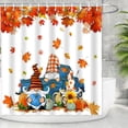thumbnail image 1 of Fall Thanksgiving Shower Curtain, Autumn Gnome Pumpkins Water-Repellent Bath Curtains Shower Curtain Autumn Maple Leaves Bathroom Curtains Set with Hooks, 72 X 72 Inches, 1 of 6