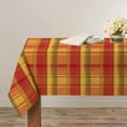 thumbnail image 1 of Fall Thanksgiving Tablecloth, Buffalo Plaid Tablecloth, Checkered Waterproof Spill-Proof Tablecloth for Dinner Kitchen Party Festive Decor, Yellow Orange Pumpkin Colorway, Rectangle 60 x 84 Inches, 1 of 6