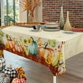 thumbnail image 1 of Fall Thanksgiving Tablecloth Pumpkin, Buffalo Plaid Thanksgiving Table Cloth 60 x 84 for Farmhouse Decor,Perfect for Kitchen Dinner, Restaurant ,Outdoor Holiday Picnic Table Cover, 1 of 6
