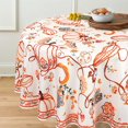 thumbnail image 1 of Fall Thanksgiving Tablecloth,Pumpkin Paisley Orange Brown Thanksgiving Table cloths 60 x 60 for Harvest Festival Decor,Perfect for Kitchen Dinner, Restaurant ,Outdoor Holiday Picnic Table Cover, 1 of 6