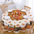 thumbnail image 1 of Fall Thanksgiving Tablecloth for Round,Oval,Rectangle Tables,Waterproof Fall Table Cloths for Dining Room Indoor Outdoor Table Cover - 60x60 Inch, 1 of 6