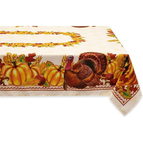 Fall Thanksgiving Tabletop Collection for Kitchen Dining Decoration Parties Harvest, Harvest Party, Tablecloth, 60 x 84 Rectangle