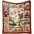 thumbnail image 1 of Fall Thanksgiving Throw Blankets,Autumn Trucks Fall Farmhouse Blanket Throw, Flannel Fleece Throw Blanket for Home Living Room Couch Bed Chair or Dorm Decor 60"x50", 1 of 6