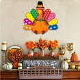thumbnail image 1 of Fall Thanksgiving Turkey Door Sign Thanksgiving Day Wood Door Hanger Fall Wooden Thankful Wreath Hanging Decoration for Outdoor Outside Porch, 1 of 9