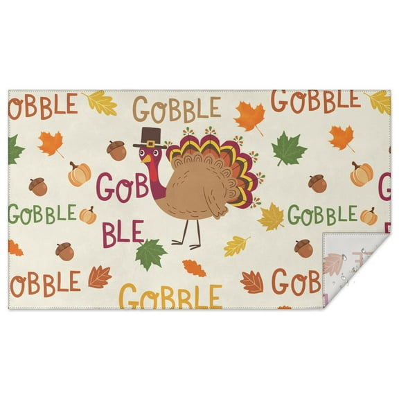 Fall Theme Tablecloth 60x102 Inch, Washable Polyester Rectangular Table Cover for Autumn Thanksgiving Party, Picnic, Indoor & Outdoor Dining Decor.