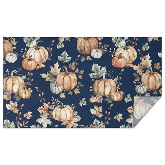 Fall Theme Tablecloth 60x102 Inch, Washable Polyester Rectangular Table Cover for Autumn Thanksgiving Party, Picnic, Indoor & Outdoor Dining Decor.