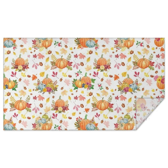 Fall Theme Tablecloth 60x102 Inch, Washable Polyester Rectangular Table Cover for Autumn Thanksgiving Party, Picnic, Indoor & Outdoor Dining Decor.