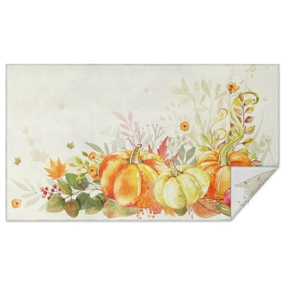 Fall Theme Tablecloth 60x102 Inch, Washable Polyester Rectangular Table Cover for Autumn Thanksgiving Party, Picnic, Indoor & Outdoor Dining Decor.