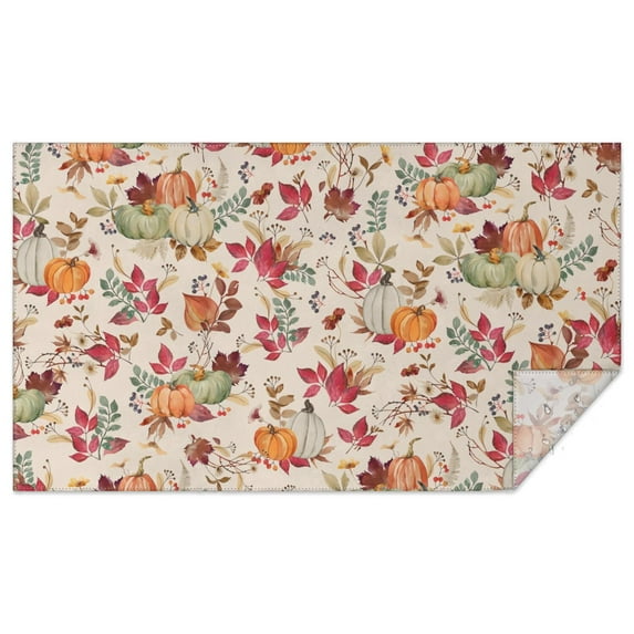 Fall Theme Tablecloth 60x102 Inch, Washable Polyester Rectangular Table Cover for Autumn Thanksgiving Party, Picnic, Indoor & Outdoor Dining Decor.
