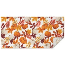 Fall Theme Tablecloth 60x120 Inch, Washable Polyester Rectangular Table Cover for Autumn Thanksgiving Party, Picnic, Indoor & Outdoor Dining Decor.