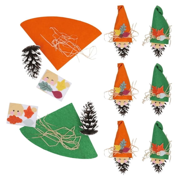 Fall-Themed Gnome Pinecone Felt Craft Kit - Makes 6