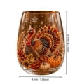 thumbnail image 1 of Fall Themed Stemless Vintage Wine Glass Water Tumbler, Decorative Thanksgiving Wine Glasses, Fall Tumbler for Home Table Decor, 1 of 6