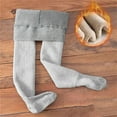 thumbnail image 1 of Fall Thermal Pants for Girls Gray Toddler Kids Baby Cotton Fleece Lined Solid Warm Leggings Pantihose Stretchy Basic Full Length Pantyhose Winter, 1 of 4