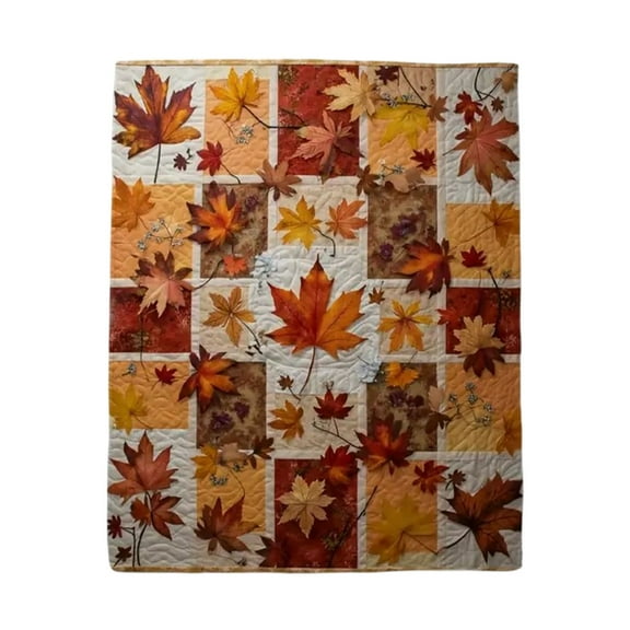 Fall Throw Blanket Autumn Leaf Blanket Throw For And Soft Warm Autumn Leaves Thanksgiving Blankets For Living Room Couch Bed Dorm 50X60inch Orange Blanket