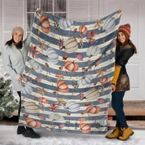 Fall Throw Blanket Fall Decor Autumn Pumpkin Leaves Flannel Fleece Blanket Gifts Farmhouse Super Warm Soft Cozy Plush Lightweight Seasonal Bedding Blanket for Couch 51x59 in