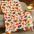 thumbnail image 1 of Fall Throw Blanket Maple Leaves Orange Autumn Harvest Fleece Fuzzy Gifts Blanket Soft Cozy Warm Flannel Plush Blanket Decor for Home Couch Sofa Bed Chair Dorm 50''''X60'''', 1 of 6