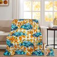 thumbnail image 1 of Fall Throw Blanket Pumpkin Blanket Thanksgiving Decor Cream Ivory Autumn Pumpkin Print on Soft Fleece Beige for Couch/Chair (60" x 50"), 1 of 5