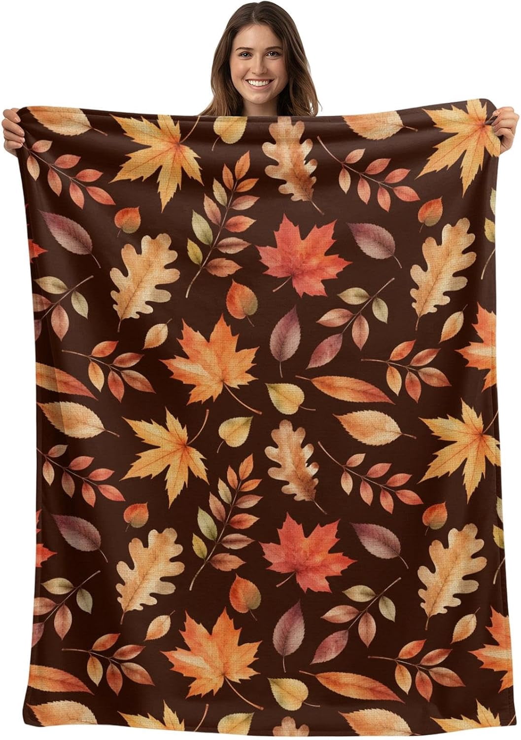 Fall Throw Blanket Sherpa Fleece Blanket 60