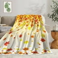 thumbnail image 1 of Fall Throw Blanket,  Fall Maple Leaf Orange Autumn Leaves Halloween Decor Picnic Throw Blanket for Couch Sofa Chairs, Cute Soft Warm Holiday Blankets and Throws for Home, 1 of 6