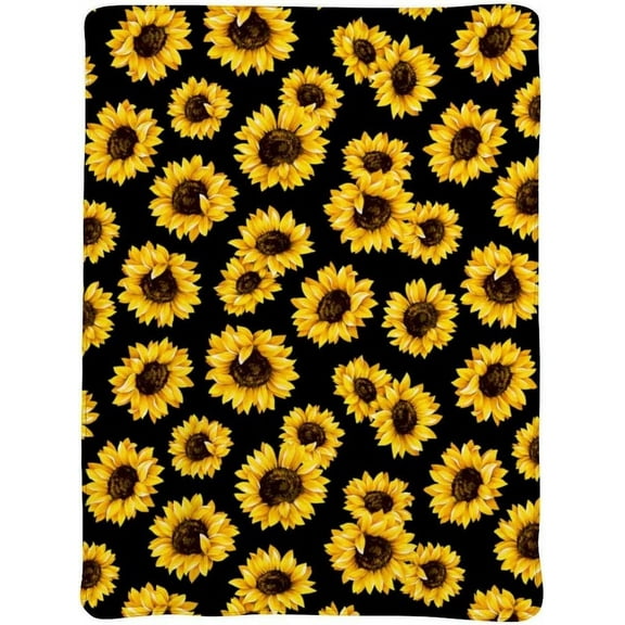 Fall Throw Blanket Sunflower Soft Microfiber Lightweight Cozy Warm Blankets & Throws for Couch Bedroom Living Room