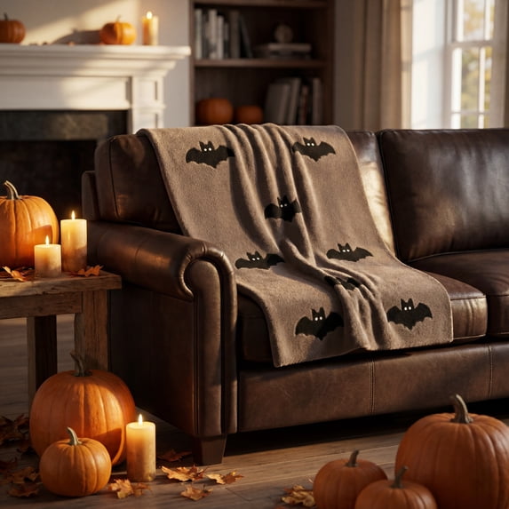Fall Throw Blankets, Fall Maple Leaf Thanksgiving Flannel Soft Blanket, Comfort Lightweight Throw Blanket Halloween Themed, for Couch Bed Sofa Decor