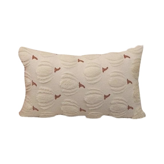 Fall Throw Pillow Covers - 12x20 Pumpkin Pillow Covers, Lumbar Soft Plush Halloween Throw Pillow Covers, Cozy Autumn Thanksgiving Decor Cushion Cover for Couch (1 Pack, Beige)