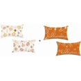 thumbnail image 1 of Fall Throw Pillow Covers 12x20 Set of 2 Farmhouse Hello Fall Maple Leaves Decorations Cushion Cover for Sofa Couch, 1 of 6