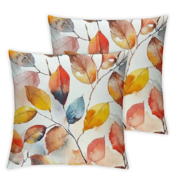 Fall Throw Pillow Covers, Watercolor Forest Decorative Throw Pillows Covers, Nature Themed Outdoor Pillow Case Farmhouse Cushion Case for Sofa Couch Bed