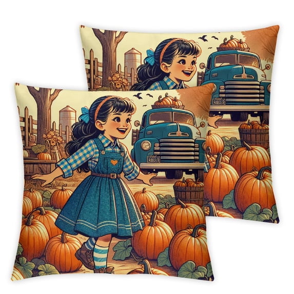 Fall Throw Pillow Pumpkin Thanksgiving Home Decor Pillow Cases Decorative Cushion Couch Sofa Pillowcases
