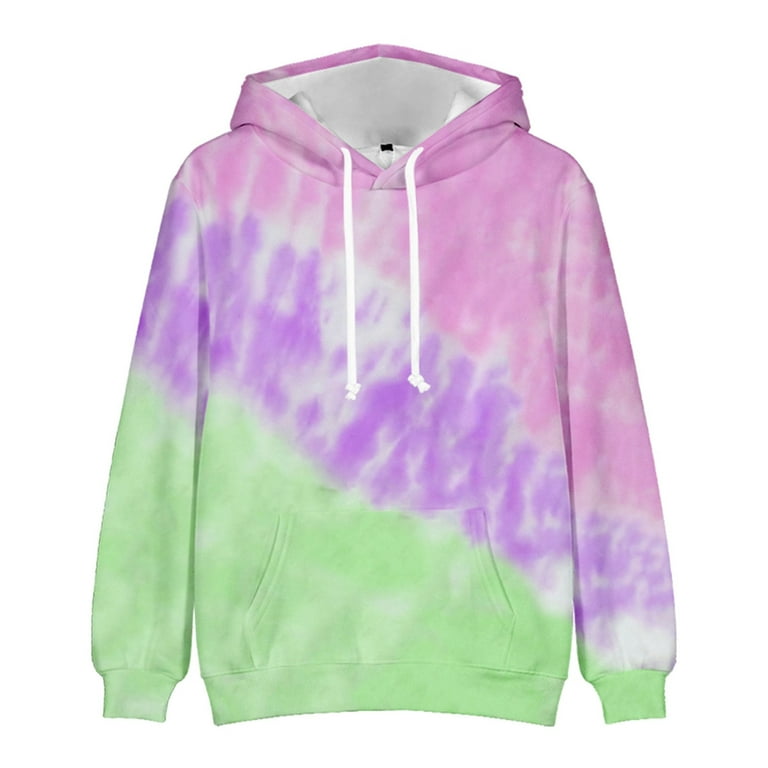 Tie dye pullover fleece drawstring hoodie hotsell