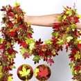thumbnail image 1 of Fall Tinsels Garland Metallic Hanging Garland, Shiny Thanksgiving Party Decoration for Fireplace Door Wall Stairs Windows, Durable Reusable Fall Garland for Holiday Home Decor, 1 of 7