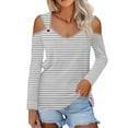 Fall Tops for Women 2024 Trendy Spaghetti Strap Tunics Long Sleeve Off