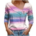 thumbnail image 1 of Fall Tops for Women 2025 Casual Long Sleeve Shirts Fashion Tunic Tops Trendy Asymmetrical V Neck Blouse, 1 of 4
