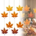 thumbnail image 1 of Fall Tree Ornaments,Maple Leaf Hanging Decorations,Maple Leaves Hanging Ceiling Decor,Mini thanksgiving Tree Decorations for thanksgiving Party Supplies Autumn Harvest Ceiling Hanging,Orange 16PCS, 1 of 7