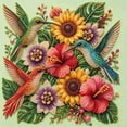 thumbnail image 1 of Fall Tropical Hummingbird Floral Pearl Diamond Painting DIY Kit Sunflower Hibiscus Crystal Bead Art Set for Adults Teens Beginner-Friendly Botanical Home Wall Decor Holiday Gift, 1 of 6