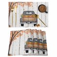 thumbnail image 1 of Fall Truck Placemats Set of 12, Thanksgiving Tree Maple Leaf Pumpkins Vintage Placemats for Dining Table, Place Mats for Kitchen Tabletop, Waterproof Wipeable Dining Table Mats Set, 1 of 9