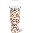 thumbnail image 1 of Fall Tumbler with Lid and Straw 30oz,Football Maple Leaves Vacuum Autumn Insulated Leak Proof Tumbler,Farmhouse Gift Cute Women Kids Teen Girls,Fall Accessories Stainless Steel Coffee Cup, 1 of 6