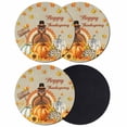 thumbnail image 1 of Fall Turkey Coasters Set of 4, Absorbent Coasters for Drinks, Happy Thanksgiving Pumpkin Maple Leaf Coaster for Desk Coffee Table Protection, Home Decor House Warming Gifts 4", 1 of 8