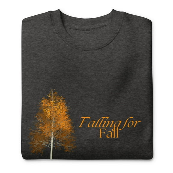 Fall Unisex Premium Sweatshirt (Charcoal Heather, L)