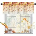 thumbnail image 1 of Fall Valance for Windows Maple Leaves Curtains Valances Thanksgiving Rod Pocket Valance Window Treatments Harvest Autumn Short Curtains for Kitchen Living Room Bedroom Window Decor 1 Panel 54x18 Inch, 1 of 6