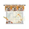 thumbnail image 1 of Fall Valances Curtain Pumpkin Sunflower Thanksgiving Kitchen Curtains Maple Leaf Orange Stripes Window Valance Topper Curtain Window Treatment for Living Room Bedroom, 54x18 inch, 1 of 5