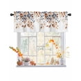 thumbnail image 1 of Fall Valances for Windows, Eucalyptus Leaf Watercolor Berry Plant Autumn Rod Pocket Short Window Valance Curtains Holiday Window Treatment for Kitchen Living Room Bathroom, 42"x18", 1 of 6