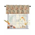 thumbnail image 1 of Fall Valances for Windows, Fallen Leaves Retro Leaf Plant Linen Texture Rod Pocket Short Window Valance Curtains Holiday Window Treatment for Kitchen Living Room Bathroom, 54"x18", 1 of 6