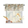 thumbnail image 1 of Fall Valances for Windows, Sage Green Eucalyptus Leaves Linen Background Rod Pocket Short Window Valance Curtains Holiday Window Treatment for Kitchen Living Room Bathroom, 42"x12", 1 of 6