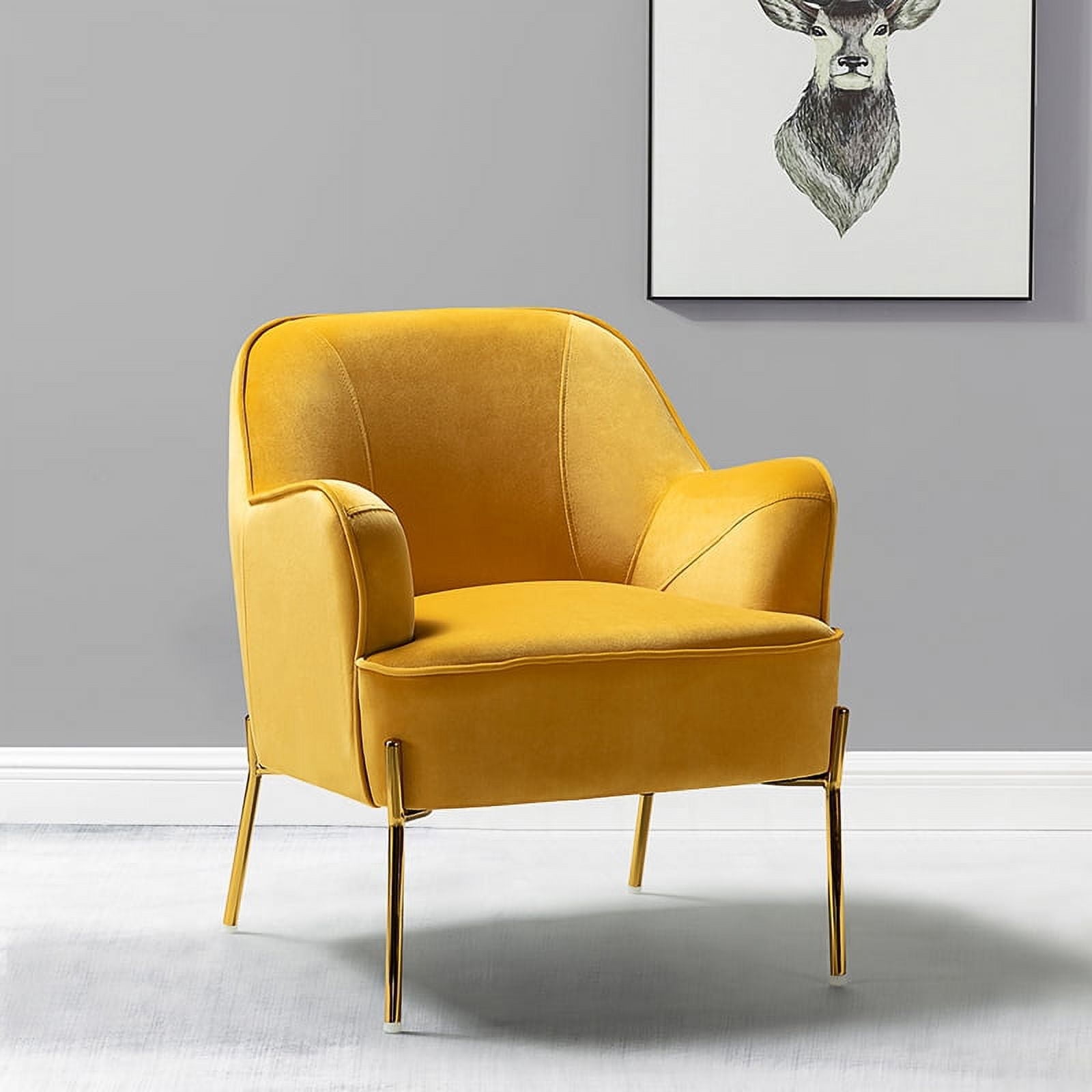 14Karat Home Nora Accent Velvet Chair Mustard Liberia Ubuy
