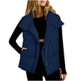 thumbnail image 1 of Fall Vests for Women Oversized New Women Puffer Vests Sleeveless Zip up Stand Collar Quilted Lightweight Jacket Winter Warm Padded down Outerwear Dark Blue M, 1 of 9